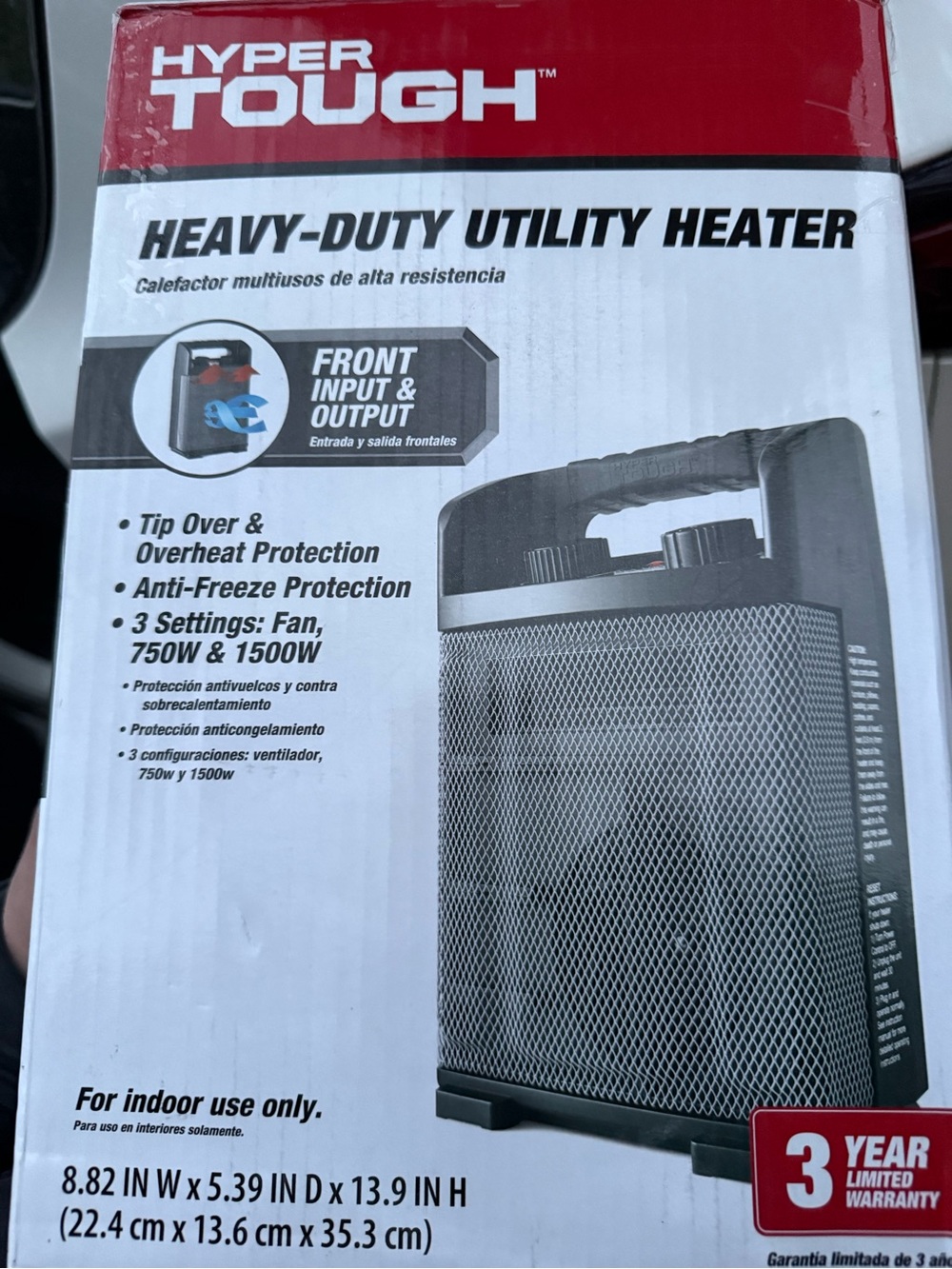 Hyper Tough Heavy-Duty Utility Heater - Black/Grey